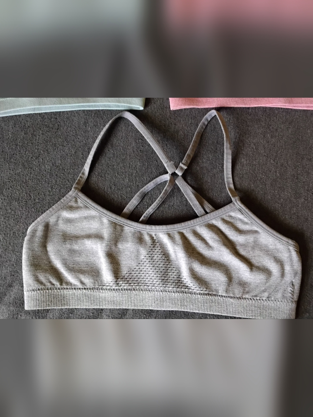 Hanes Girls Training Bra Bundle 3 Pack Pink Gray Mint Sz S 6/6X - Picture 5 of 11